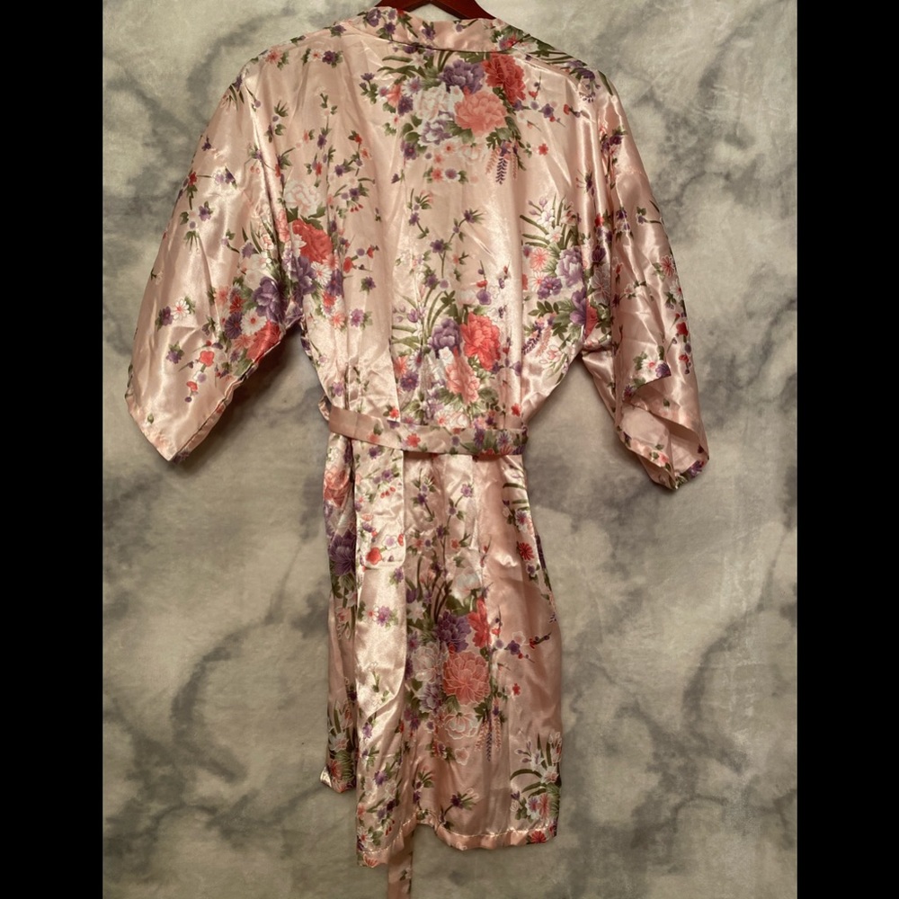 Pink Silky Robe - Picture 2 of 6